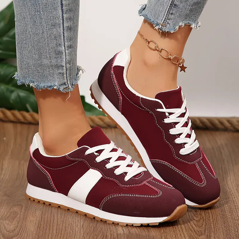 Women's Low-Top Sneakers - All-Season Round-Toe Sneakers with Arch Support